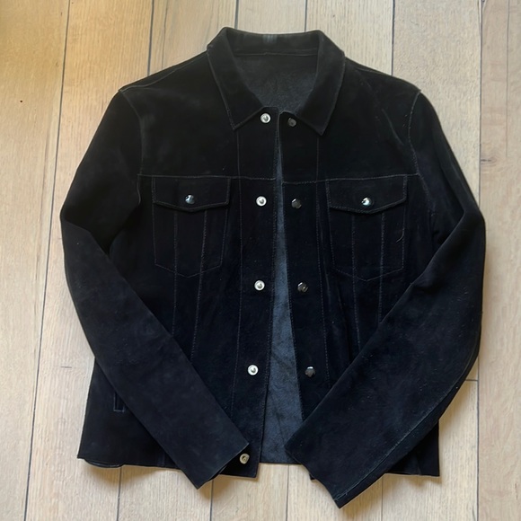 Sandro Other - Sandro suede trucker jacket
